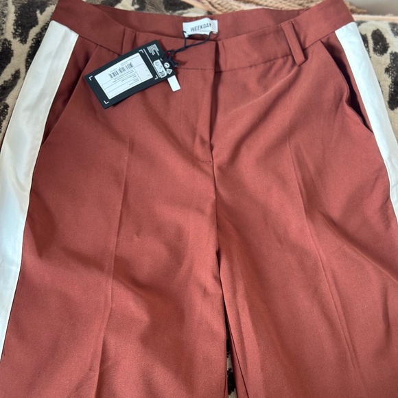 ASOS Pants in Rust with Stripe - Picture 3 of 4